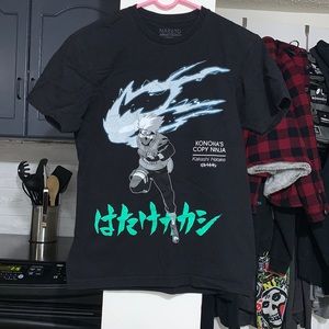 Black tshirt. Kakashi Hatake. Bought from hot topic.